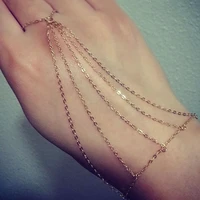 fashion simple full tassel chain bracelet tie in finger chain adjustable temperament individual grace jewelry for women