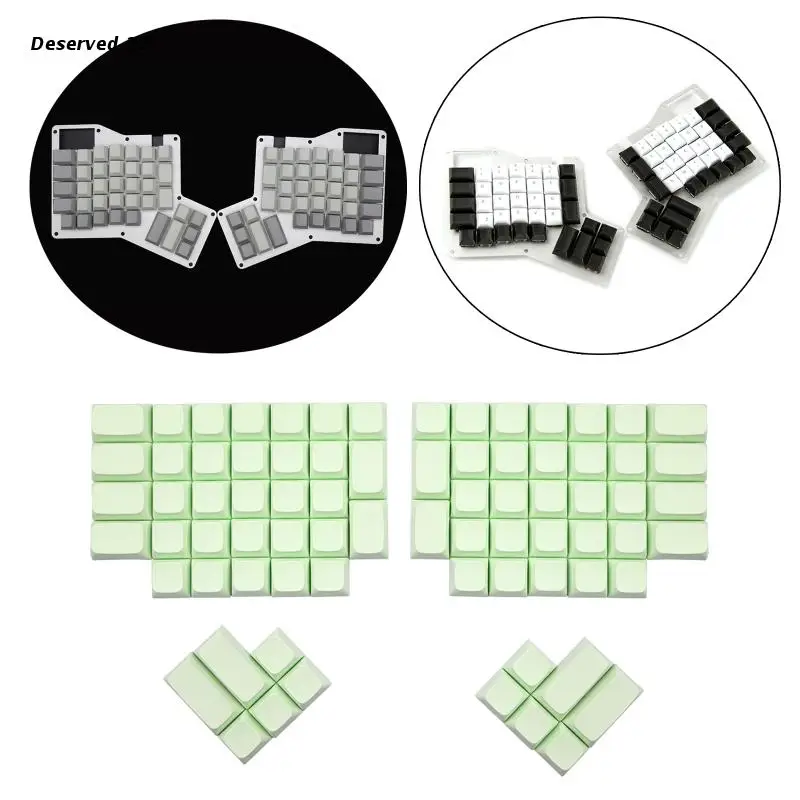 

R9CB 76 Keys PBT Keycap XDA Profile Not Engraving Key Cover for Ergodox MX Switches