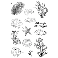 starfishfishvarious sea animals clear stamp for scrapbooking rubber stamp seal paper craft clear stamps card making