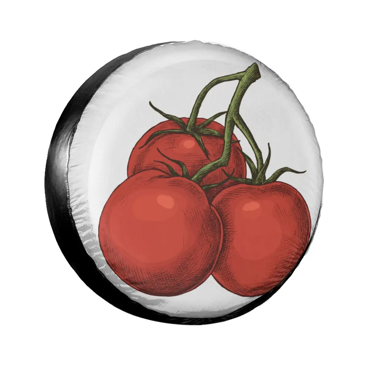 

1PC Car Spare Tire Cover Fresh Tomato Polyester Auto Wheel Tire Storage Bag Vehicle Tyre Dust-proof Protector