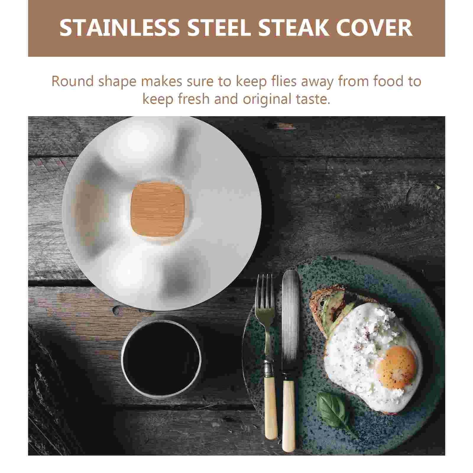 

Cover Dome Basting Melting Grill Griddle Stainless Cheese Steel Steak Lid Dish Round Steam Serving Metal Steaming Plate Burger