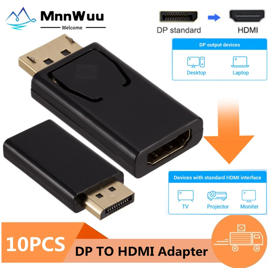 

Переходник с порта дисплея 1080P на HDMI, переходник с портом дисплея «папа» на «мама», адаптер для кабеля HD TV, Видео Аудио для ПК, ТВ