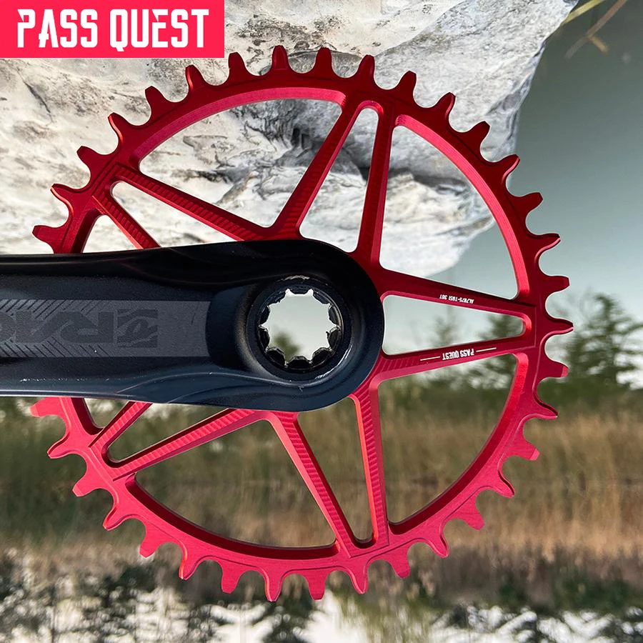 

PASS QUEST MTB Direct Mount Bike Chainring 28-38T Crank 3mm Offset Round Narrow Wide ChainWheel for RACEFACE Bicycle Crankset