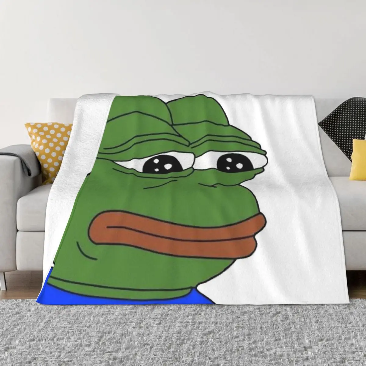 

Pepe The Frog - Original Meme Bedspread Bed Picnic Blanket Soft Bed Throw Bed Decor Sofa Blanket Funny Cute Prank Interesting