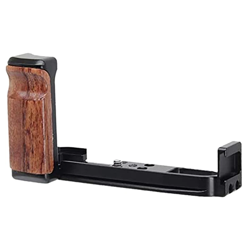 

Quick Release Shaped Plate Holder With Wooden Hand Grip Protective Handle Bracket QR Board For Fuji X-T200 Camera