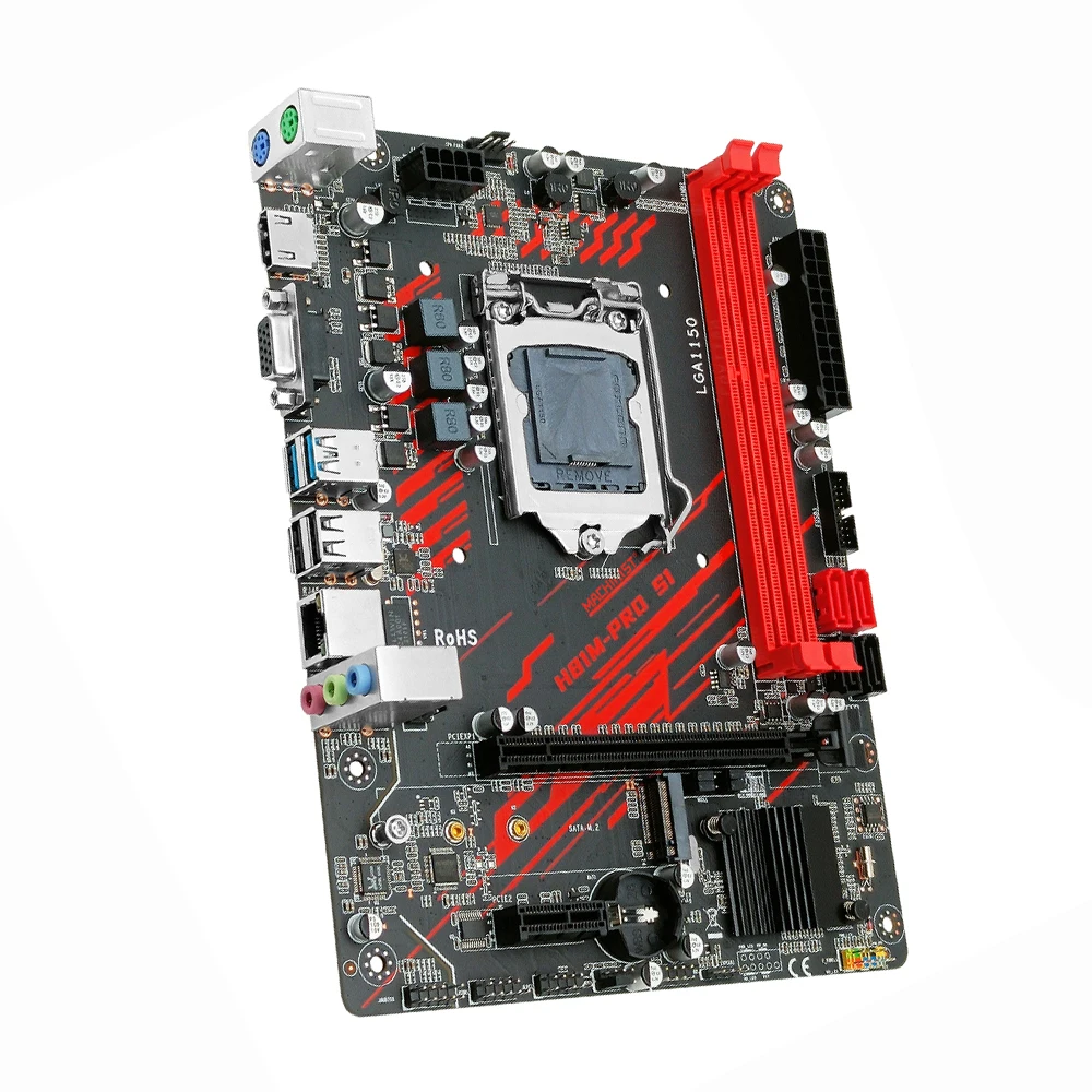 Комплект материнской платы MACHINIST H81 с процессором Intel I5 4690 LGA 1150 DDR3 8 ГБ = 2x4 Гб ОЗУ