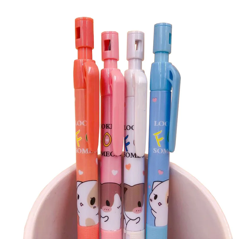 With Mini Sharpener 2.0writing Point Drawing Design Painting Mechanical Pencil Black Refill Stationery