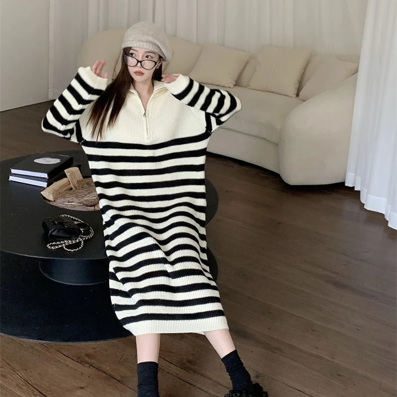 Женская трикотажная водолазка средней длины с длинным рукавом