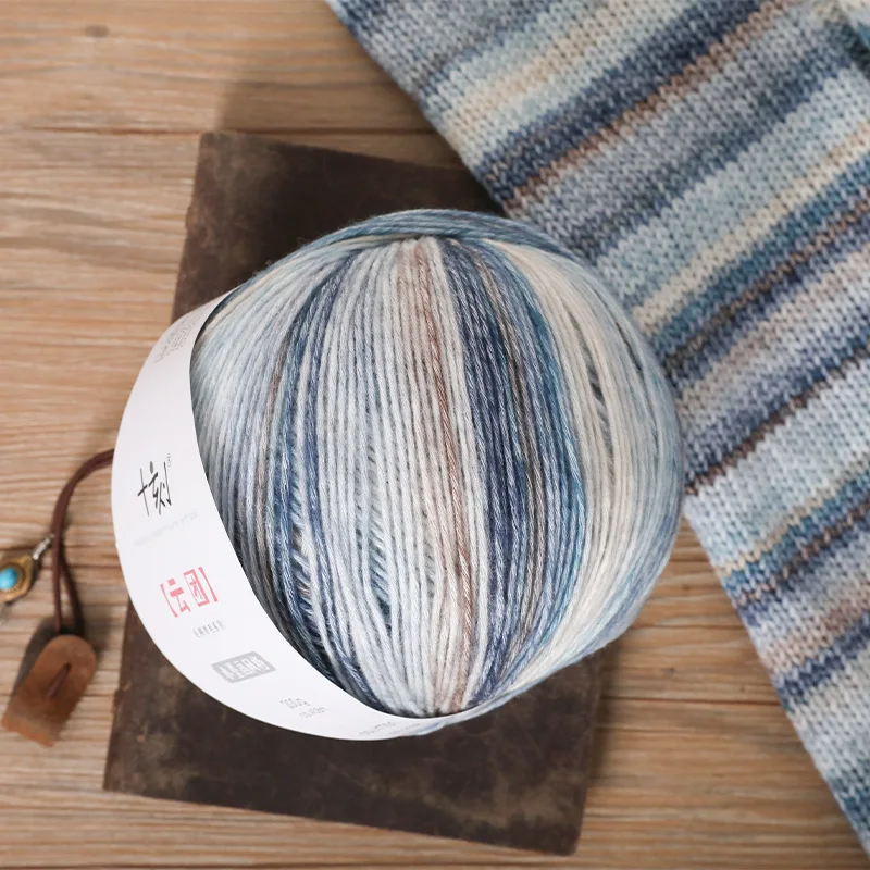 Цветное вязаное бамбуковая хлопковая пряжа бамбуковое волокно хлопок теплые и
