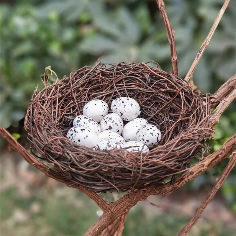 

8/10/12/15/18/20/25cm Natural Bird Nest Easter Decoration DIY Handmade Craft Home Garden Decoration For Easter Supplies