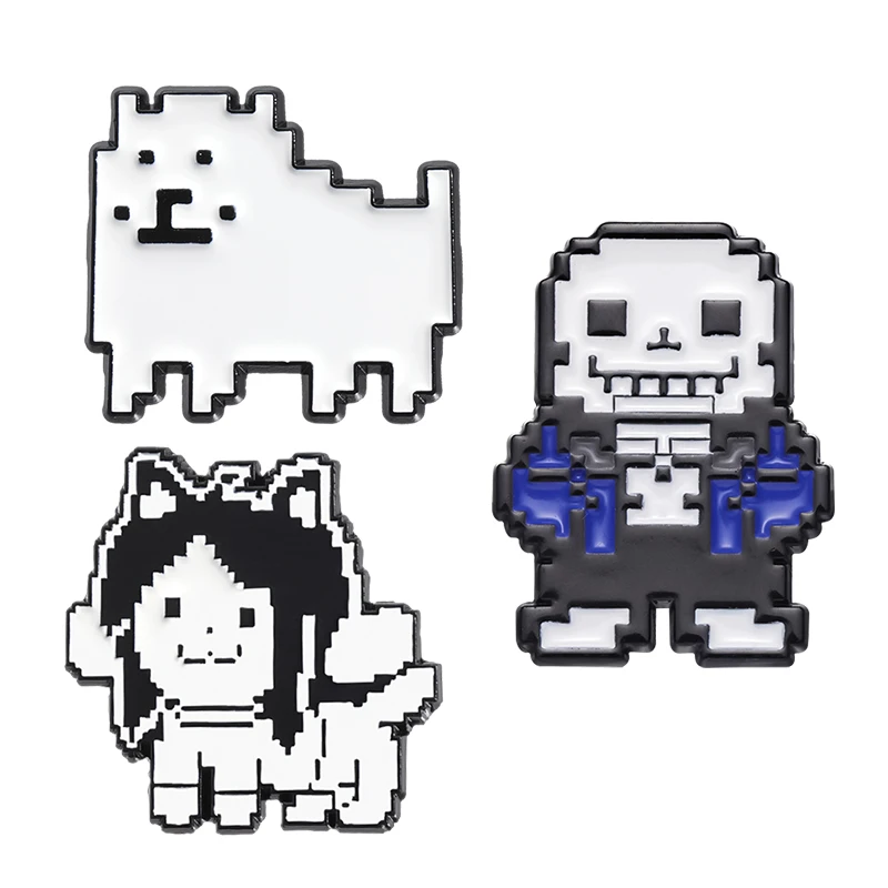Пиксельный щенок брошь Pinhabit