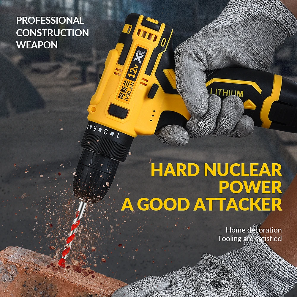 

ASL-1800 Cordless Drill 12V Power Tools Wireless Drills 24 Pcs Accessories Set for Electric Screwdriver Battery Driller Tool Set