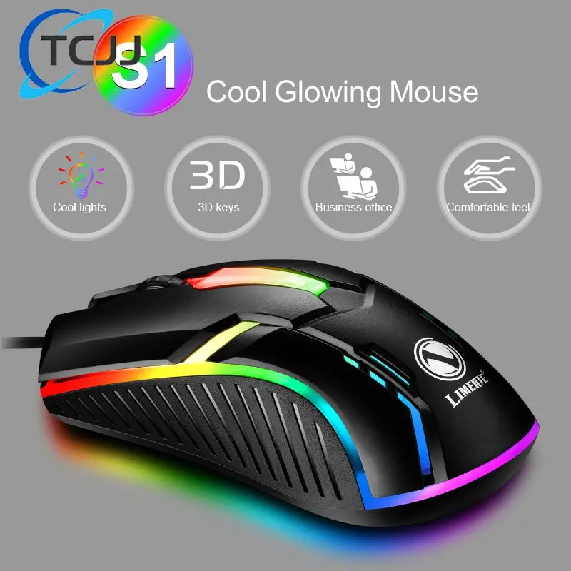 

Мышь компьютерная игровая Проводная со светодиодной подсветкой, 2023