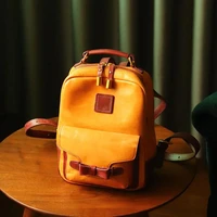 autumn and winter new handmade vegetable tanned cowhide backpack women retro casual fashion backpack leather high end school bag