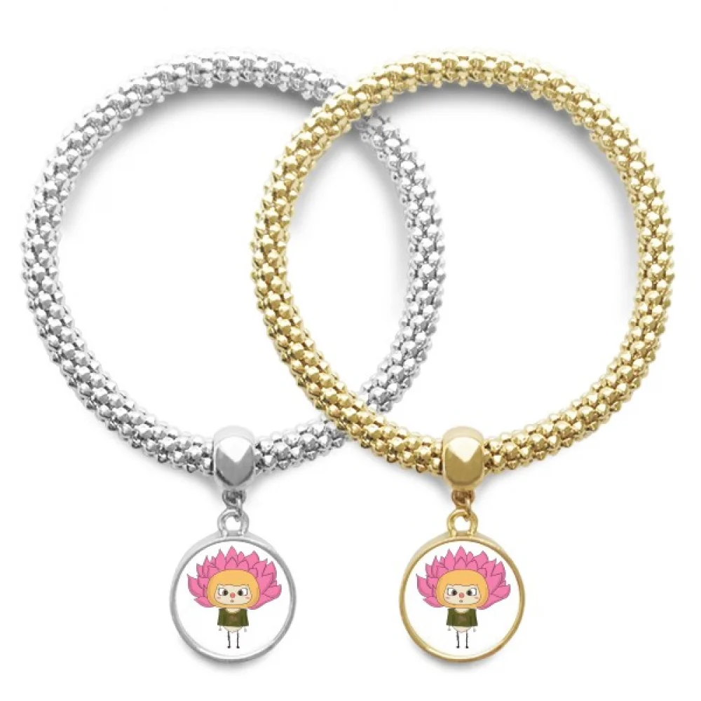 

Lotus Pink Water Dragonfly Beauty UU браслет возлюбленной Bangle Jewelry цепочка для пар подарок