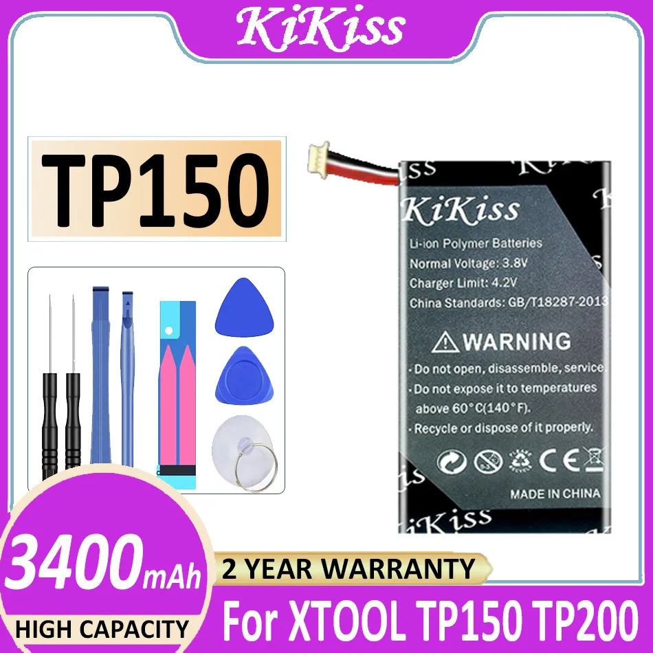 

Original KiKiss Battery 3400mAh For XTOOL TP150 TP200 Batteria