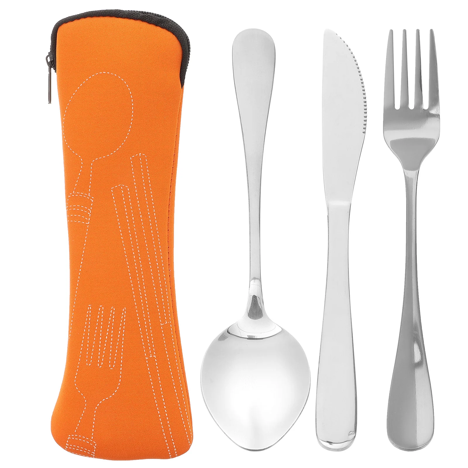 

Camping Set Cutlery Fork Spoon Silverware Eating Utensils Tableware Flatware Spork Tool Lightweight