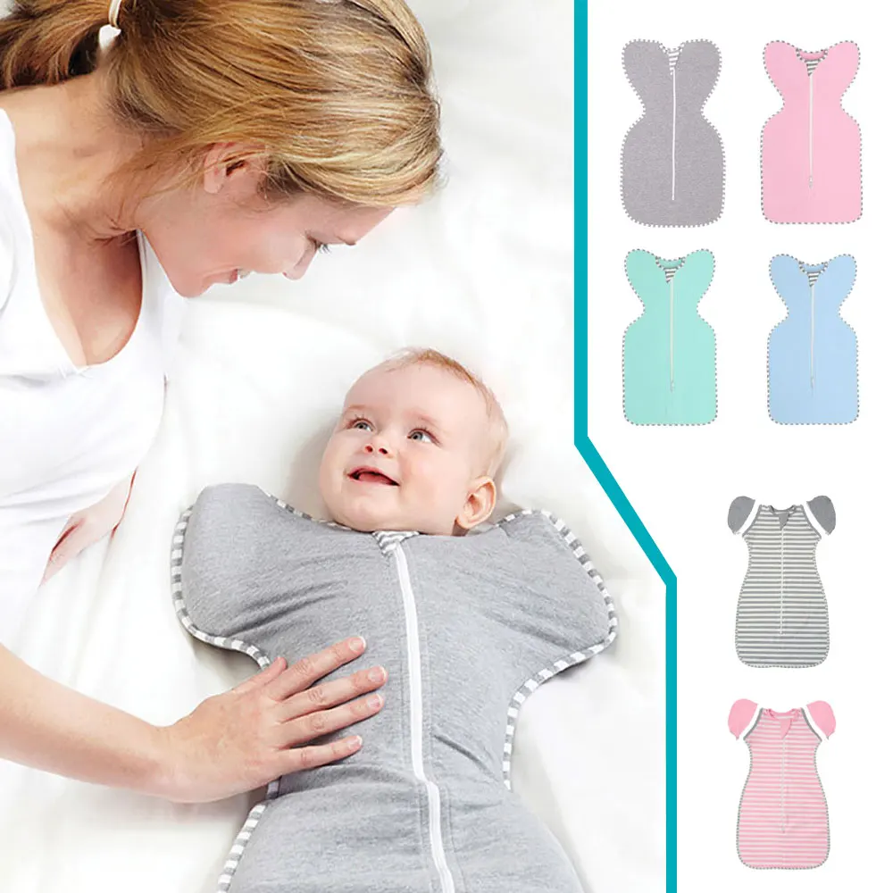 

Newborn Baby Sleeping Bags Raised Hand Cotton Printed Sleepsacks Swaddle Blanket New Born Baby Items Saco De Dormir Bed Baby