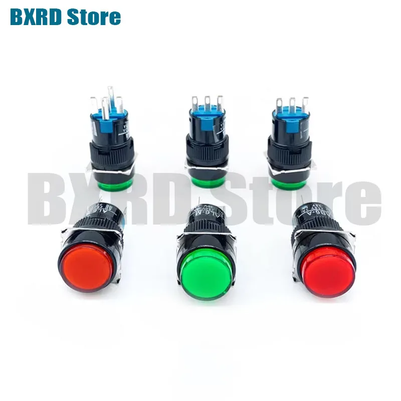 5 шт. встроенный переключатель 16 мм 1NO 1NC AB6-M AB6M-M1