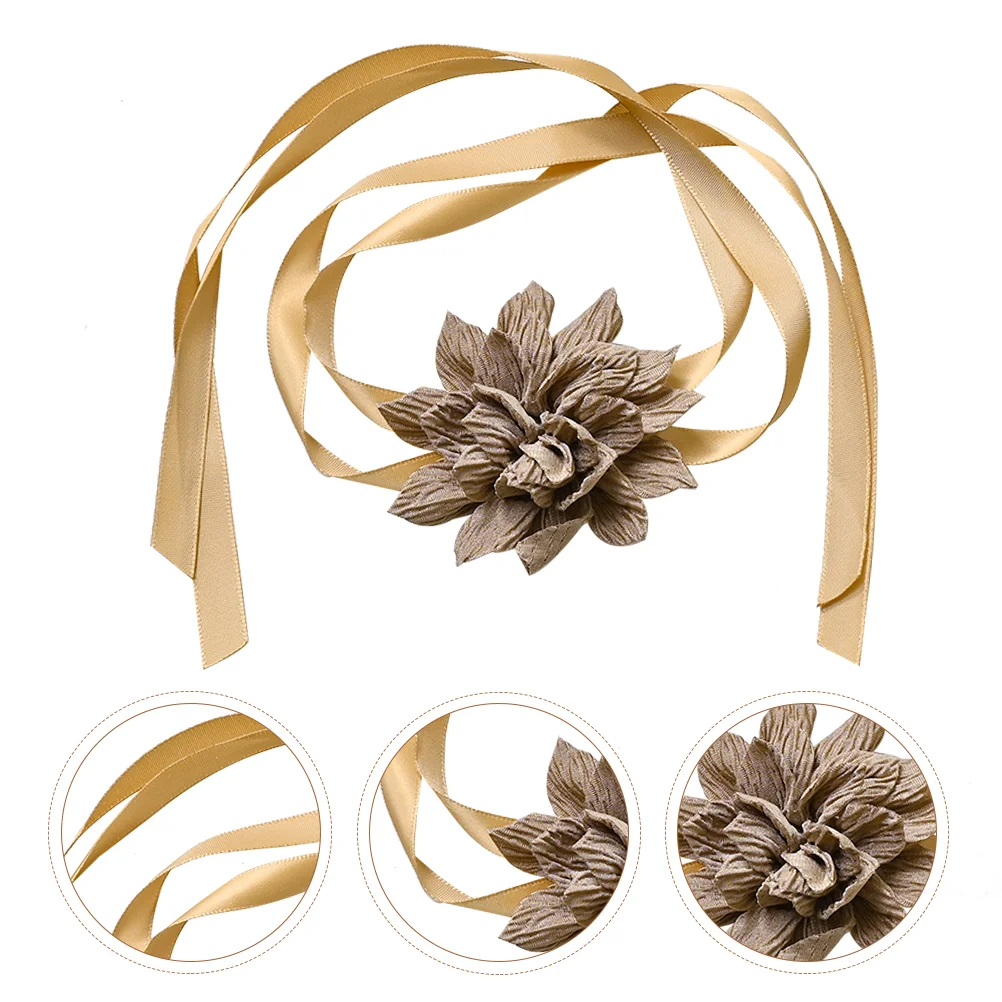 

Curtain Rope Tieback Flower Holdback Decorative Drapery Holder Tie Drape Decor Ties Fixing Artificial Home Strap Windowhousehold