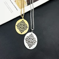 2022 newest personality mens gold cuban chain stainless steel necklace oval pendant necklace jewelry friends party fashion gift