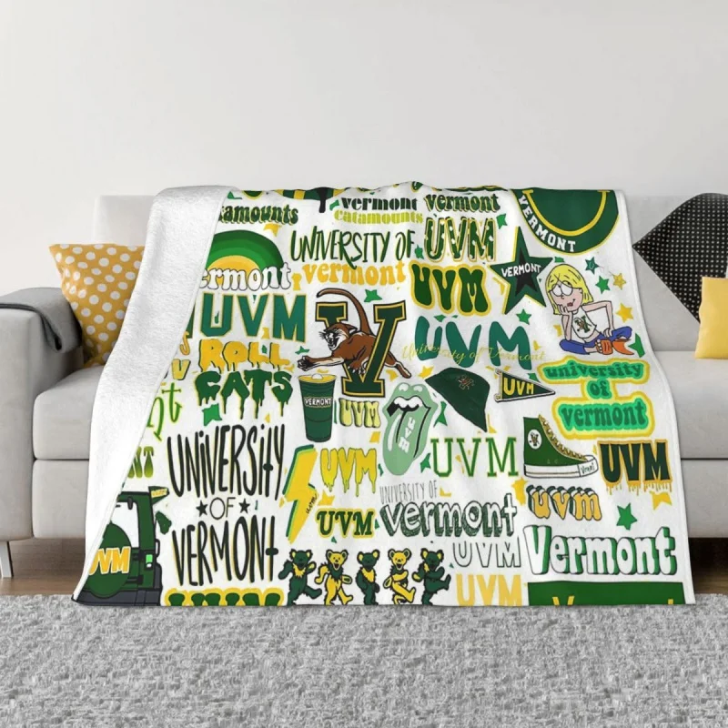 

Cat Cute Kawaii Animal Aniamls Blanket Flannel Decoration UVM Design Portable Home Bedspread