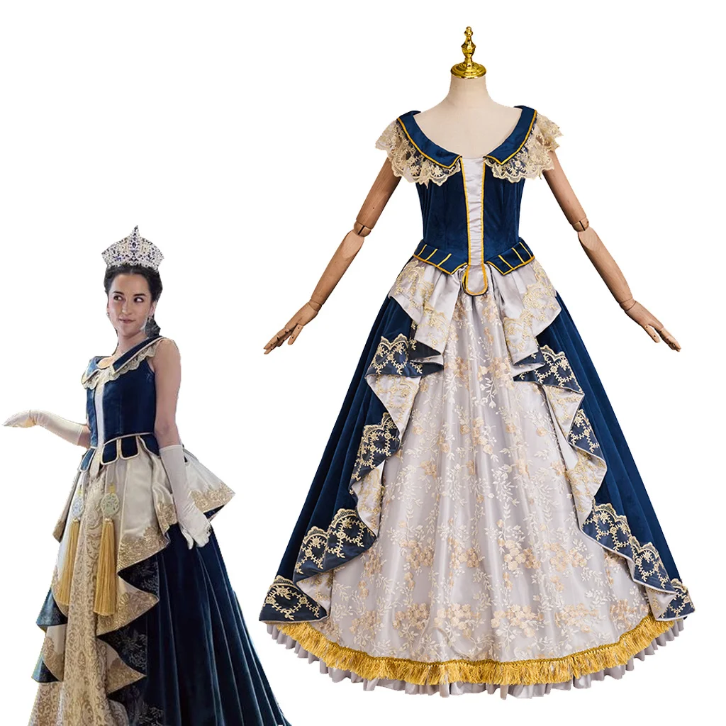 Женский костюм для косплея Alina Starkov Голубое Бальное Платье Grisha необычное синее