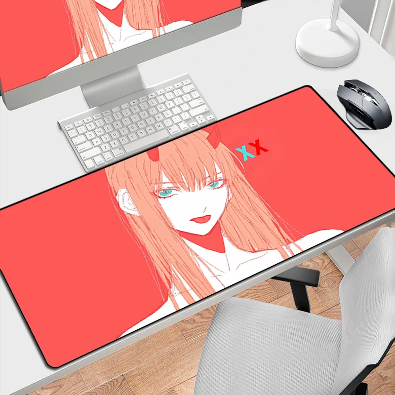 

Desk Mat Zero Two Darling Mousepad Anime Mouse Pads Gamer Keyboard Pad Rubber Pc Accessories Non-slip Computer Desks Gaming Mats