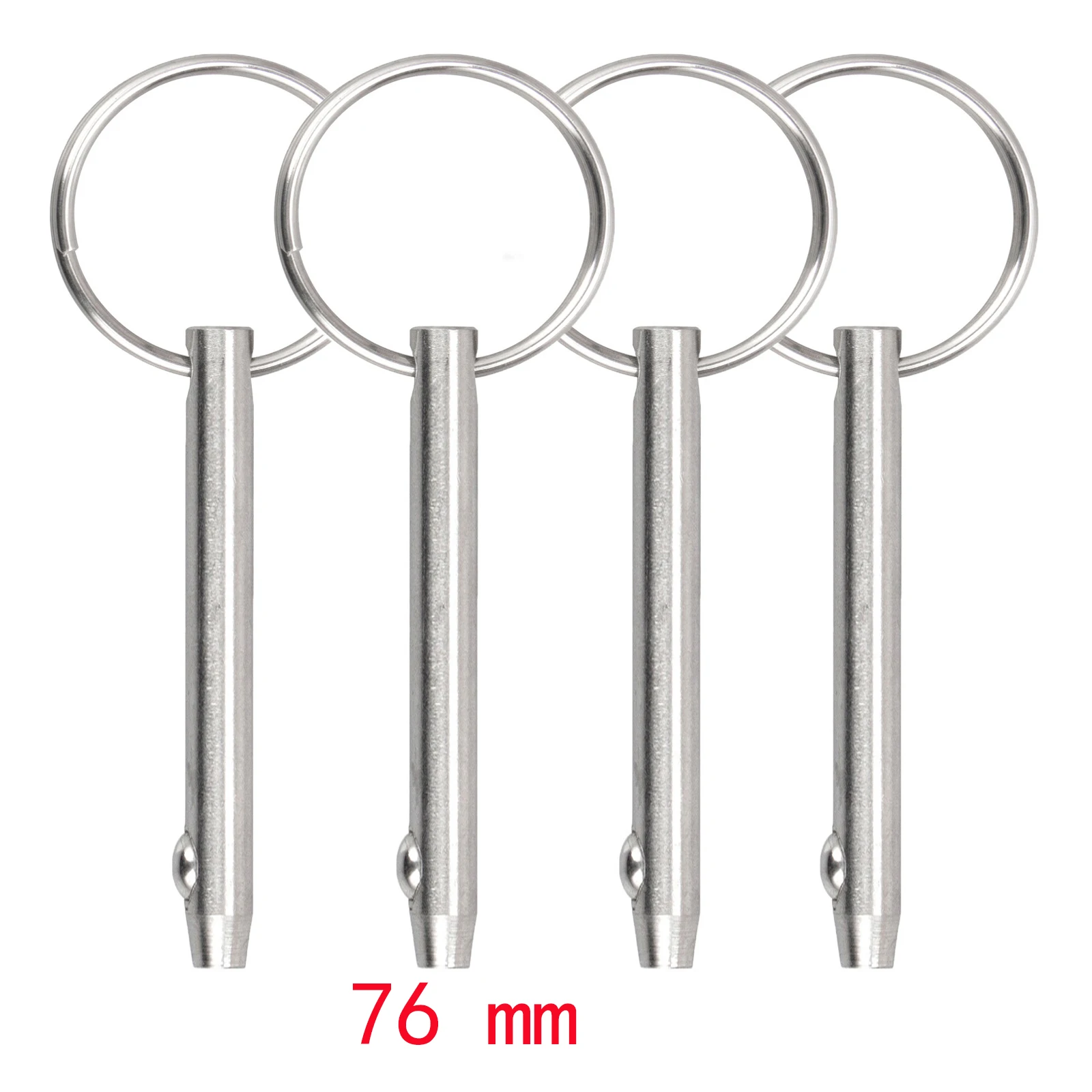 Quick Release Pins Bimini Top Pins, Total Length 3 Inch/76mm, Diameter 0.25 Inch/6.3mm,  316 Stainless Steel (Optional 4 or 10)