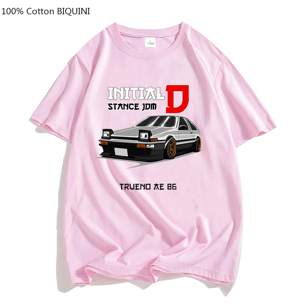 Initial D Trueno Ae86 Летняя Повседневная Мужская Футболка С Дрифтовым Принтом Хлопковые