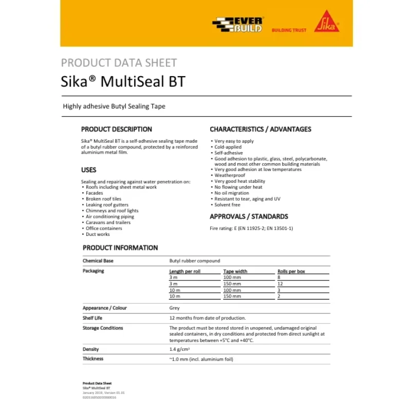 NSOUR MultiSeal BT-E самоклеящаяся уплотнительная лента 20см×5м