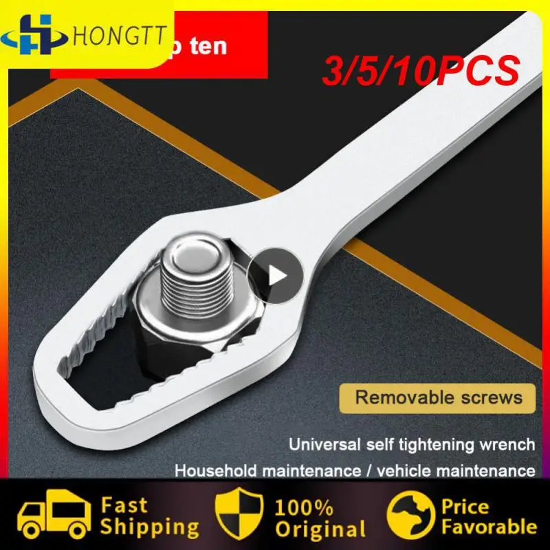 

3/5/10PCS Professional Wood Carpentry Tools Adjustable Wrench Manual Complete Tool Box Promotion Luggage Ratchet Keys