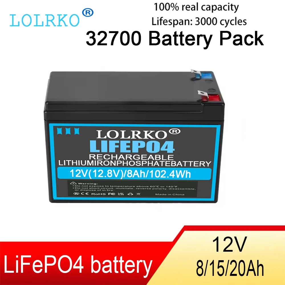 Фото Аккумулятор LiFePO4 12В 8Ач 15Ач 20Ач для детских электромобилей, игрушечных машинок, мотоциклов и детских колясок №1