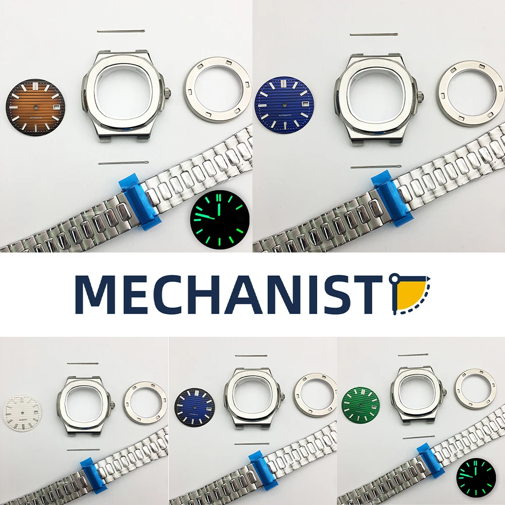 Mechanic 40MM Watch Accessories Kit NH35 Calibre Stainless Steel Waterproof Watch Case Sapphire Glass + Screw Handle