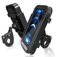 universal motorcycle bike waterproof phone case holder rearview mirror handlebar mountain bike navigation phone bracket accessor