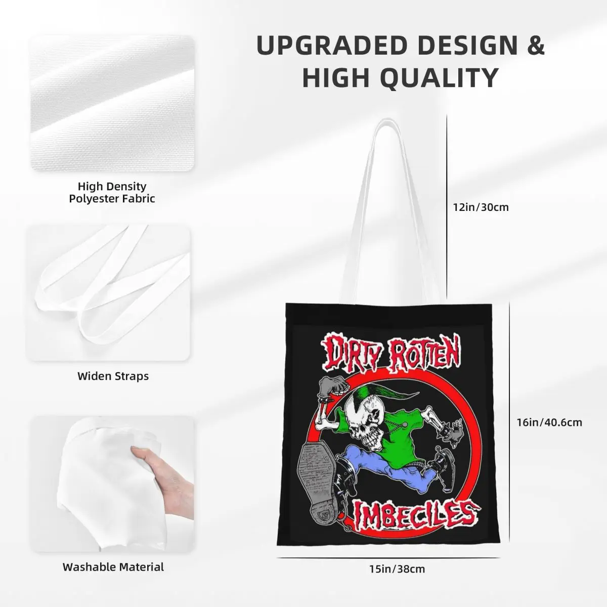 Холщовая Сумка-тоут DRI для музыкальной группы грязные грязеотталкивающие сумки