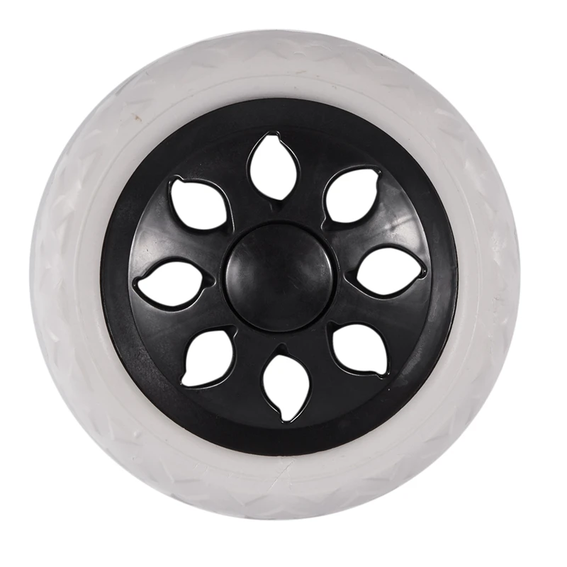 Black White Plastic Core Foam Shopping Trolley Cartwheel Casters | Hand Carts &amp Trolleys