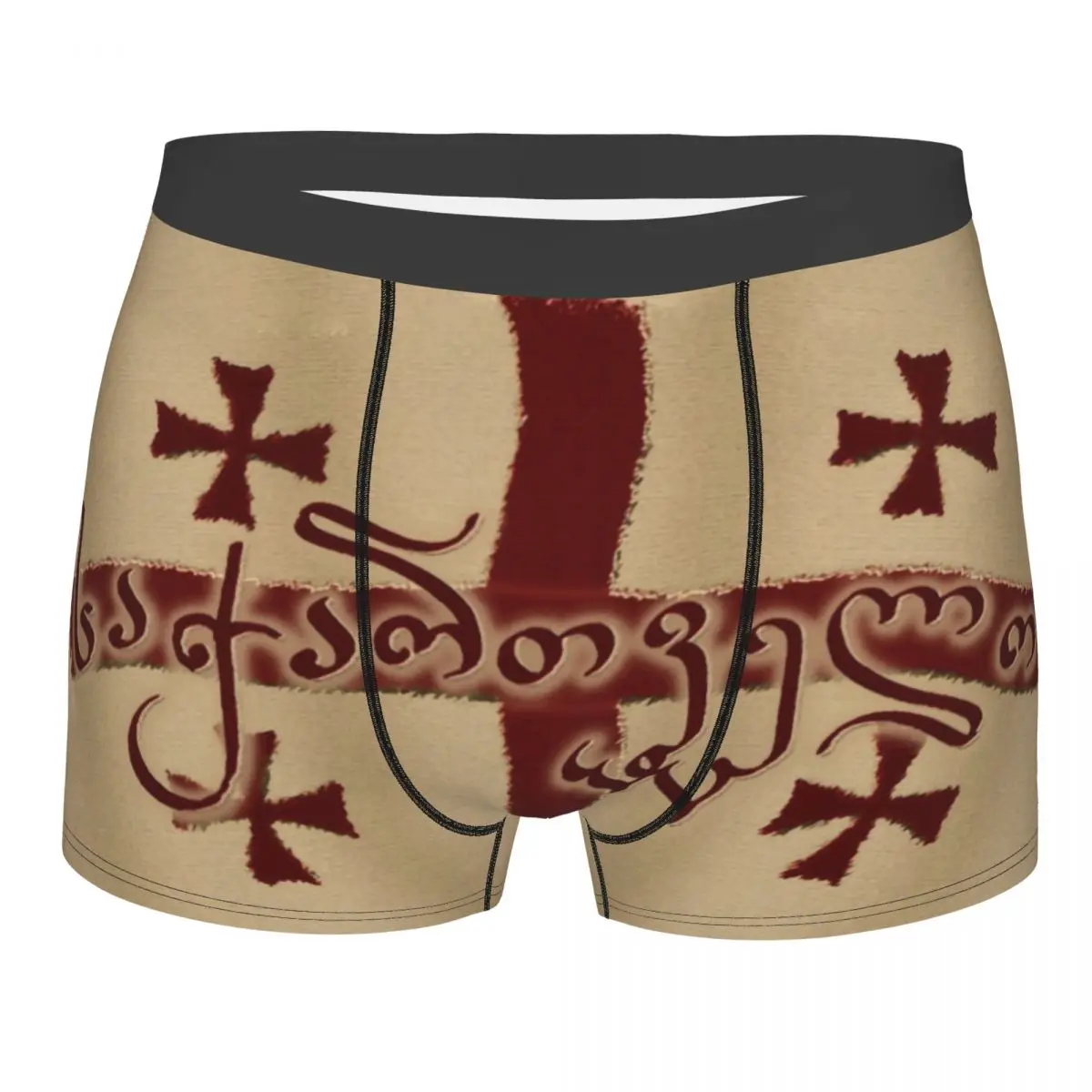 

Novelty Republic Of Georgia Flag Boxers Shorts Panties Male Underpants Comfortable Georgian Proud Patriotic Briefs Underwear