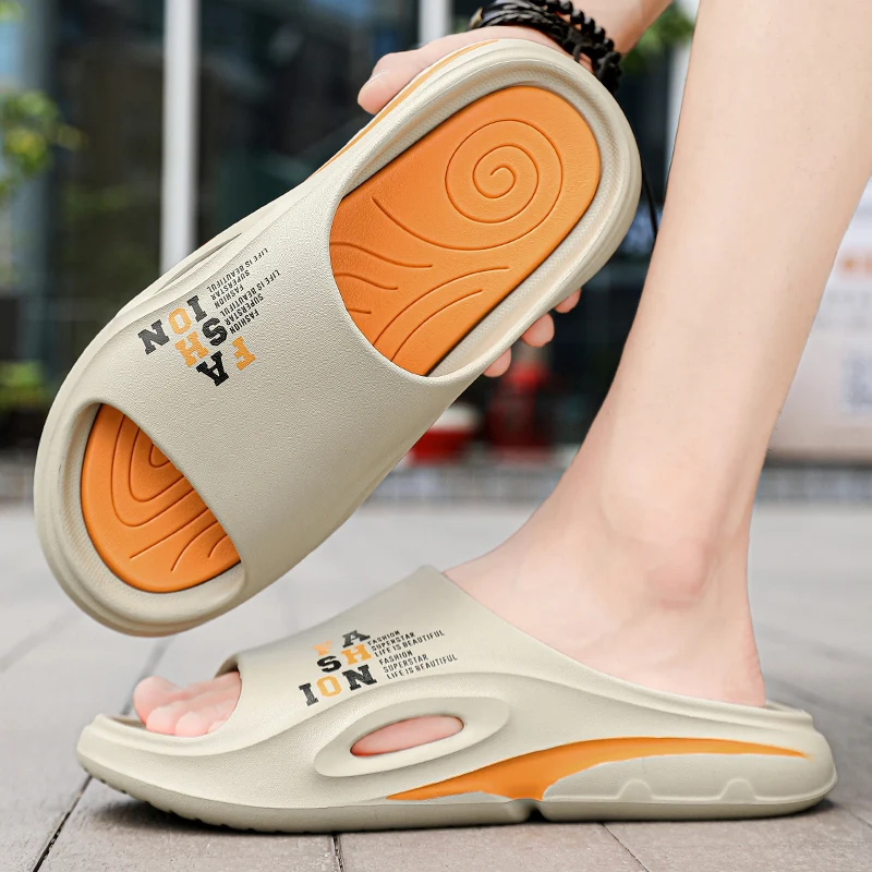 

Big shoe industry thick soles and shit feeling slippers cross-border large men's slippers