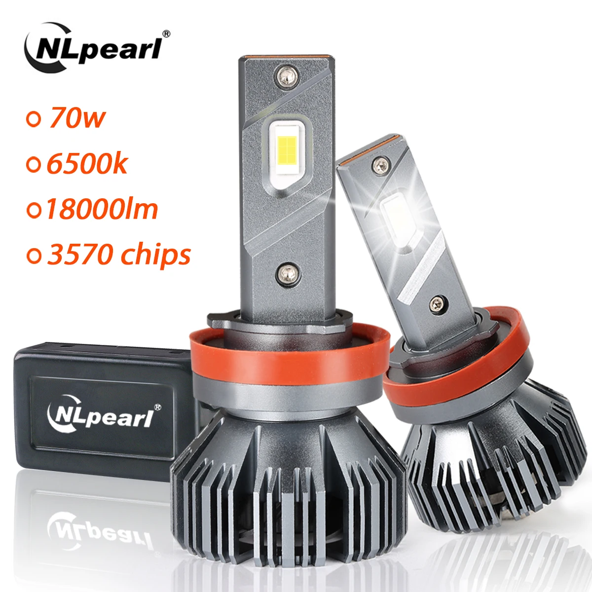 

NLpearl H4 LED Headlight 18000LM CSP Chip LED H7 H1 H3 H11 H8 H9 9005 9006 HB3 HB4 9012 HIR2 70W 6500K LED Headlamp Bulbs 12V