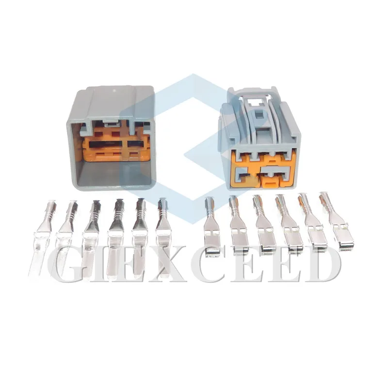 1 комплект, 6-контактный автомобильный жгут проводов, разъем 2,8 серии 7282-6466-40 7283-6466-40, автомобильный пластиковый корпус, разъем переменного тока в сборе