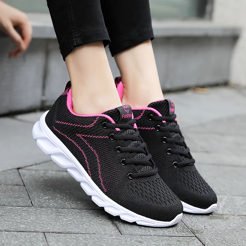 

Женские кроссовки, женская спортивная обувь, сетчатая обувь на плоской подошве, дышащая женская спортивная обувь для бега