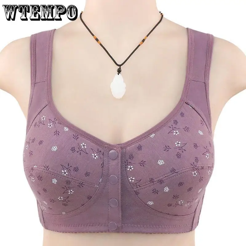 

Bra Plus Size Woman Push Up Bra Bralette Top Sexy Lingerie Front Buckle Bra Seamless Bras Pink Bra Fashion Print Tops Bralette