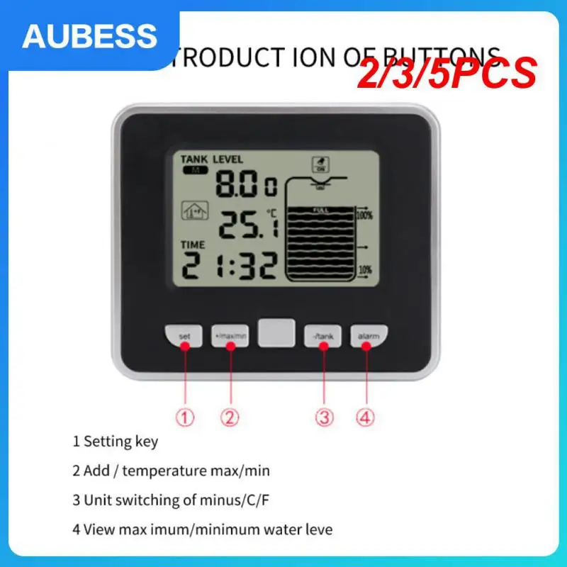 

2/3/5PCS Mini Wireless Water Level Gauge Ultrasonic Ts-ft002 Sensor Transmitter Multifunction