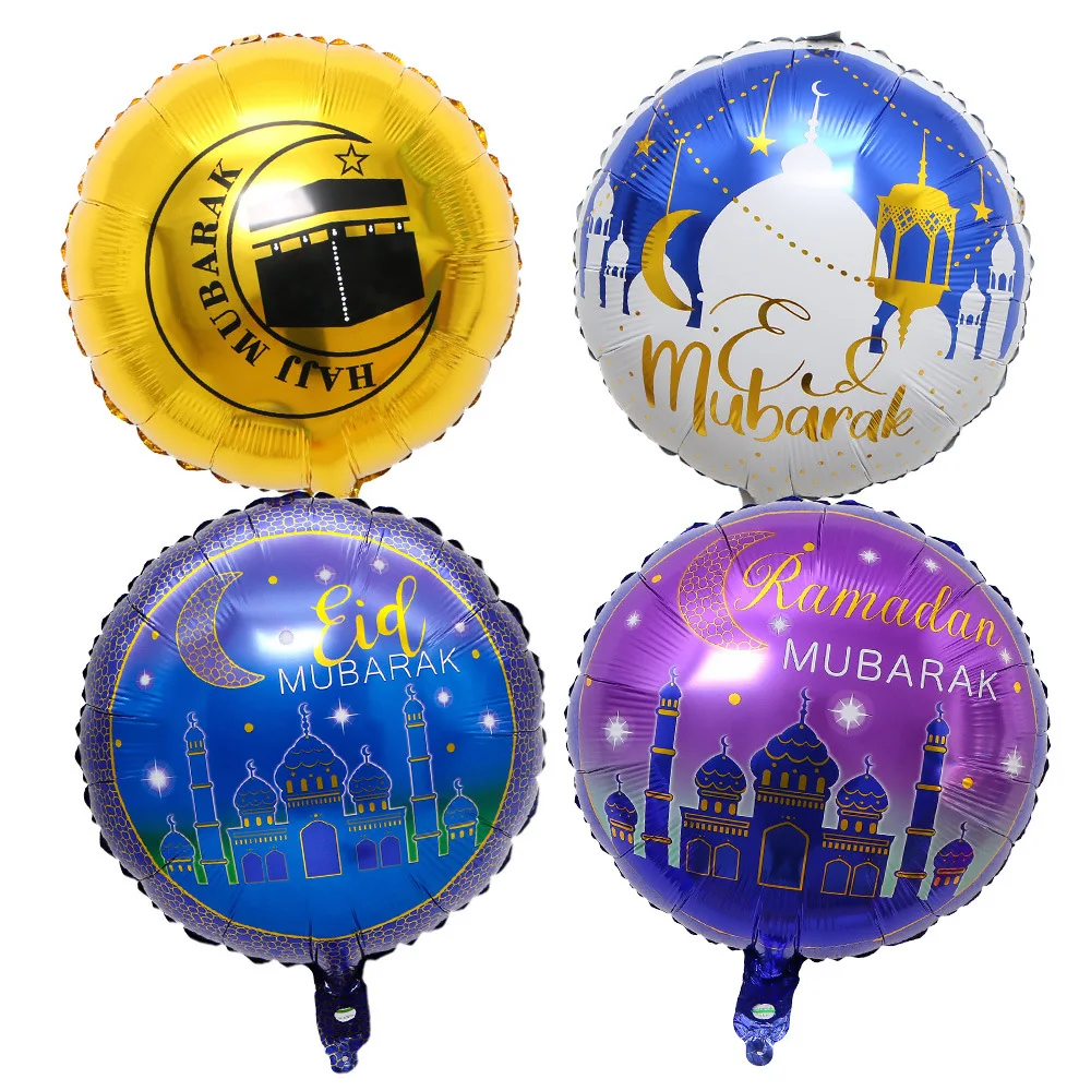 

10 шт./компл. EID MUBARAK 18-дюймовый Блестящий воздушный шар