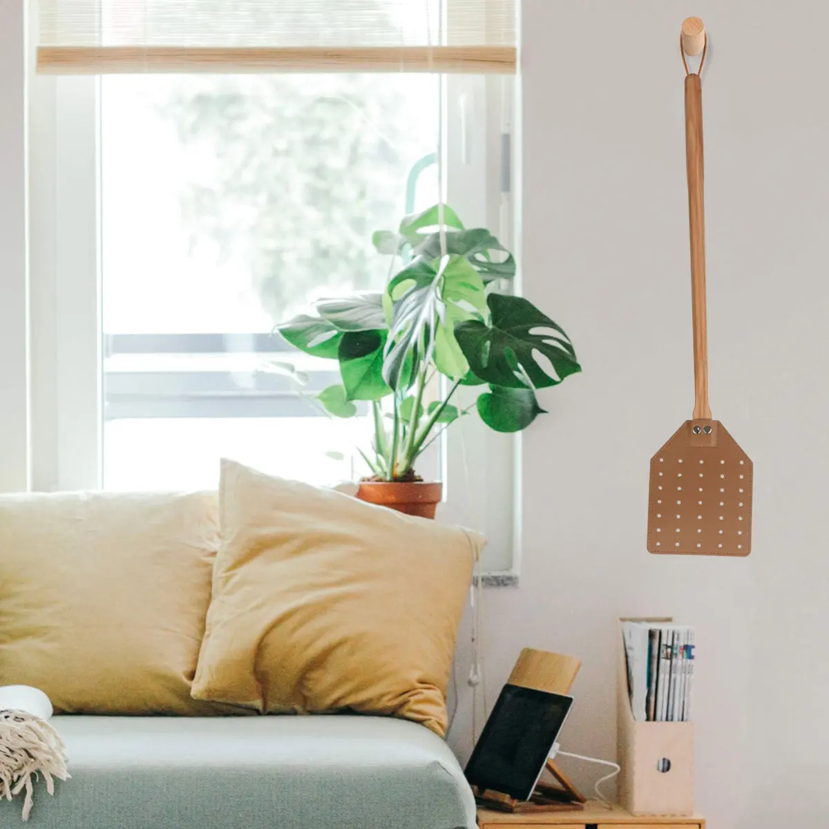 Ручная мухобойка ручная из Букового дерева уличная портативная