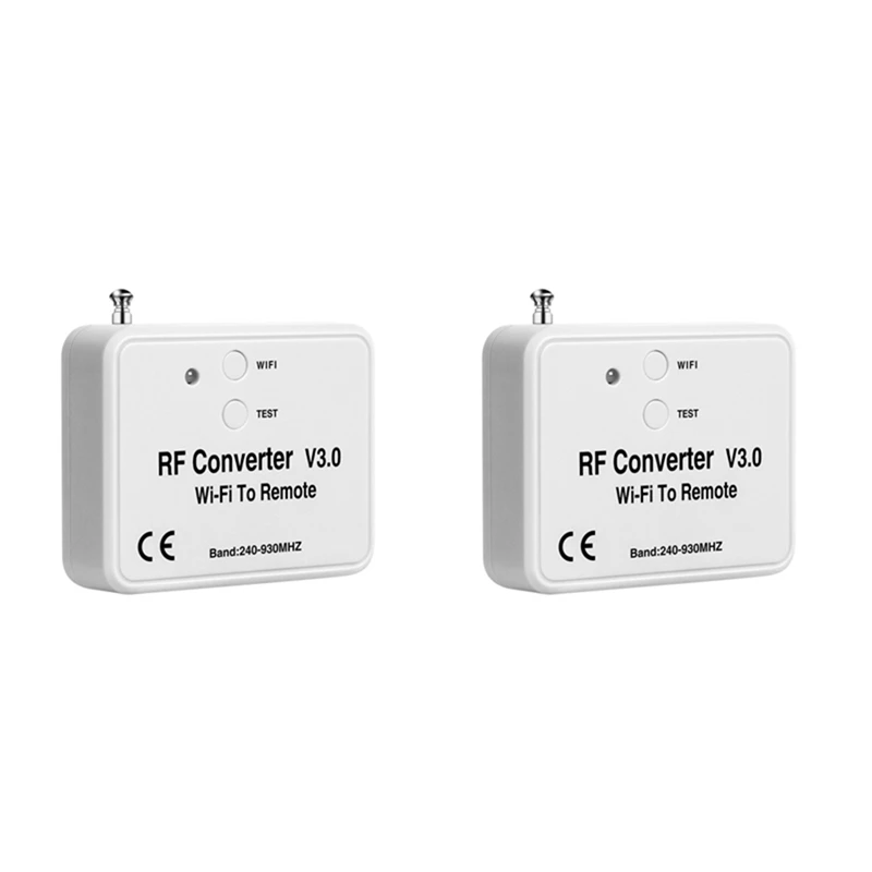 

HOT-2 Pcs Universal Wireless Wifi To RF Converter Phone Instead Remote Control 240-930Mhz For Smart Home