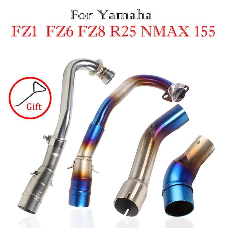 

For Yamaha FZ6 FZ 6 FZ6N FZ6S FZ8 FZ800 NMAX 155 Xmax 250 FZ1 FZ1N FZ1000 R3 R25 R30 XJR400 FZ400 Motorcycle Exhaust Link Pipe