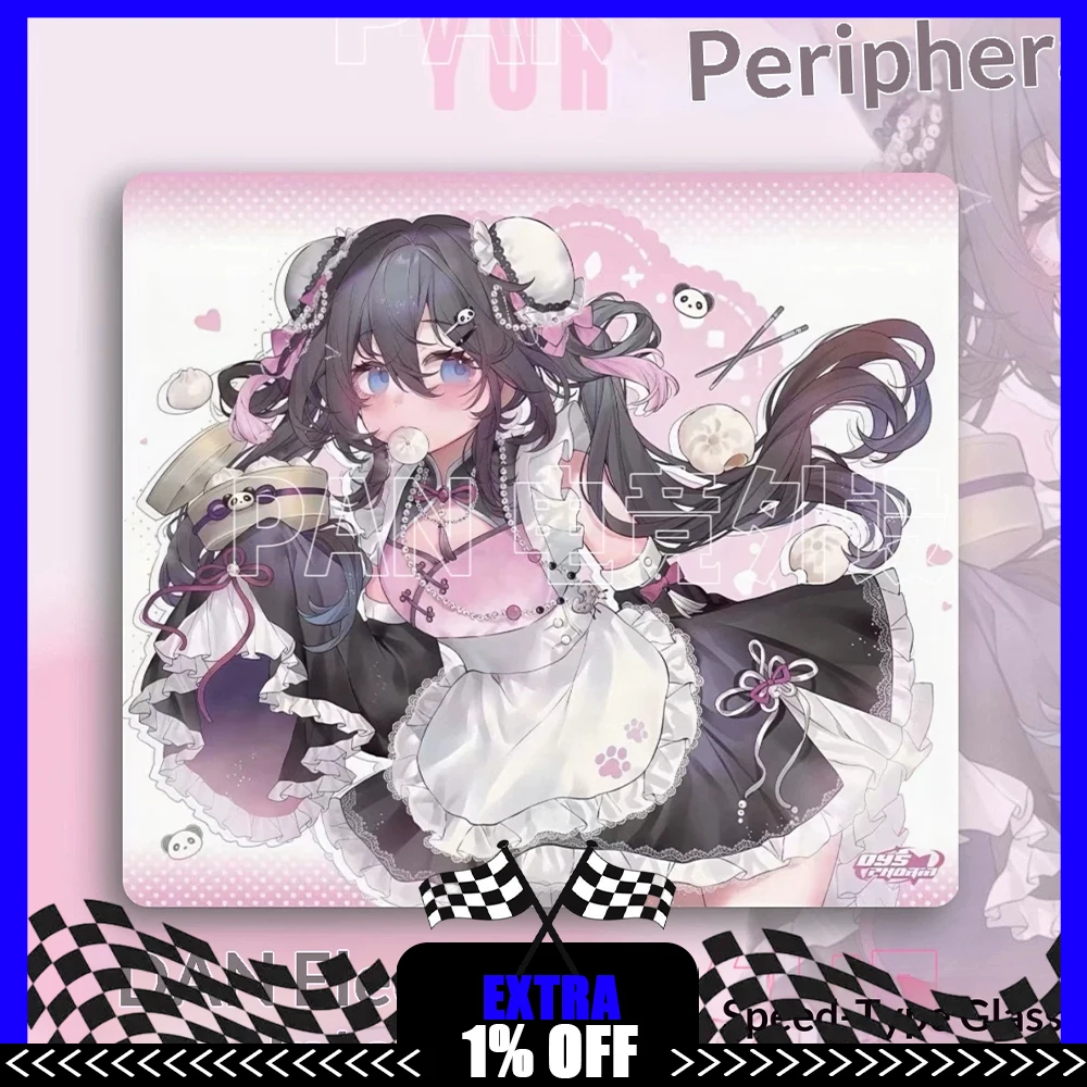 Фото Игровой коврик для мыши PAN Esports Dysphoria New Year Yuri Glass, обеспечивающий скорость и плавность движений, для APEX, CSGO, аксессуары для ПК №1
