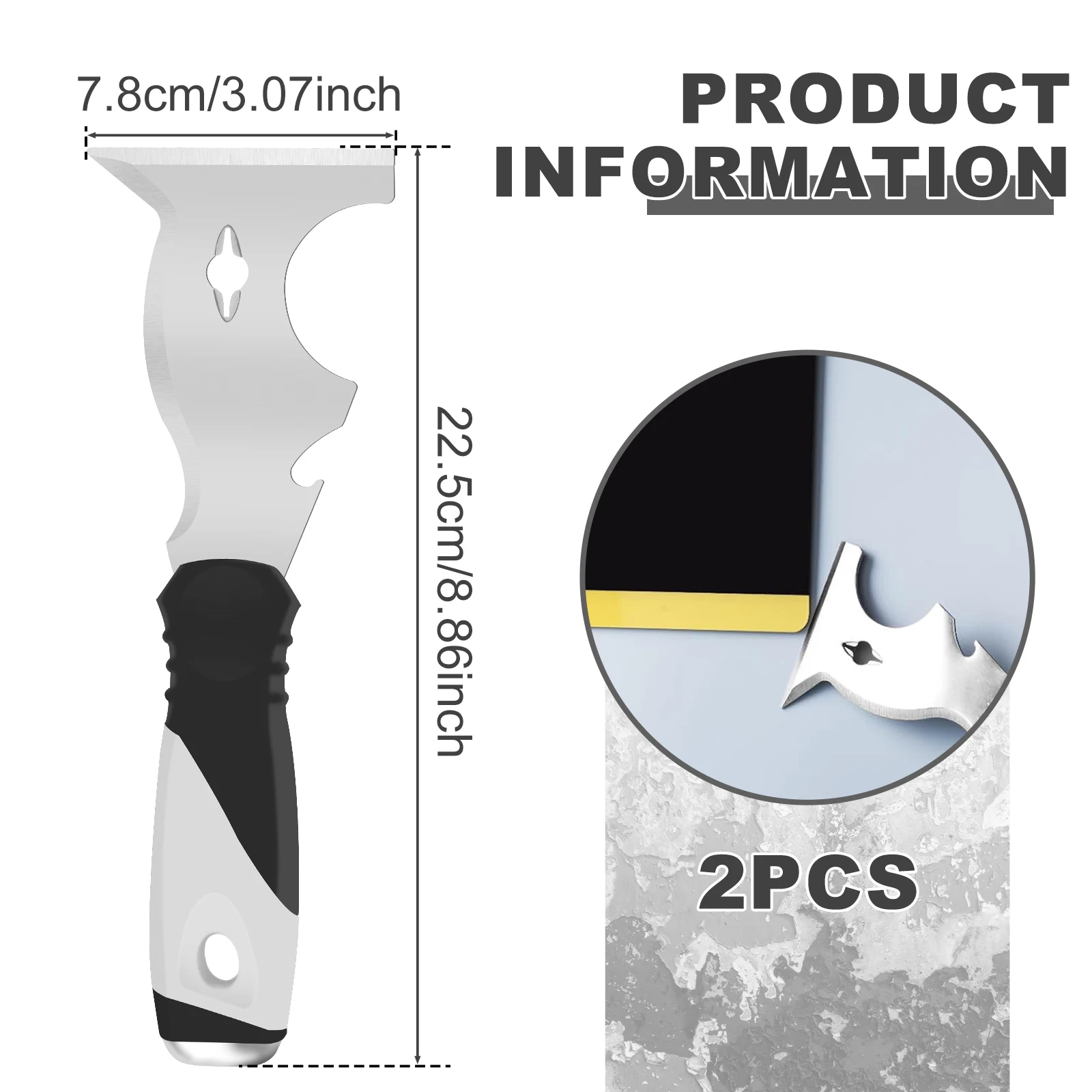 Скребок для краски из нержавеющей стали 10 в 1 2 шт.